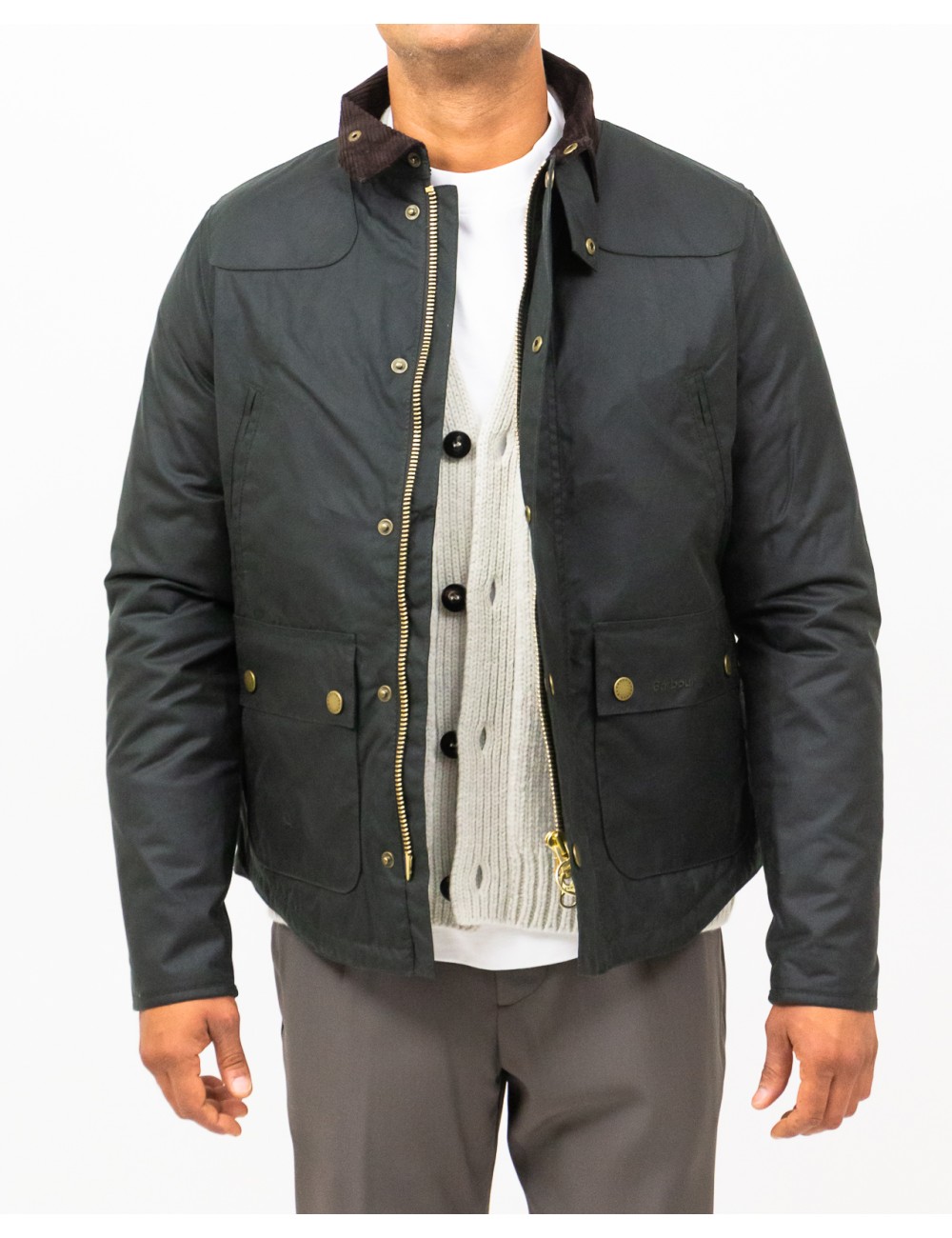 Barbour - Giubbotto Cerato Reelin Sage Uomo MWX1106 SG51 I25