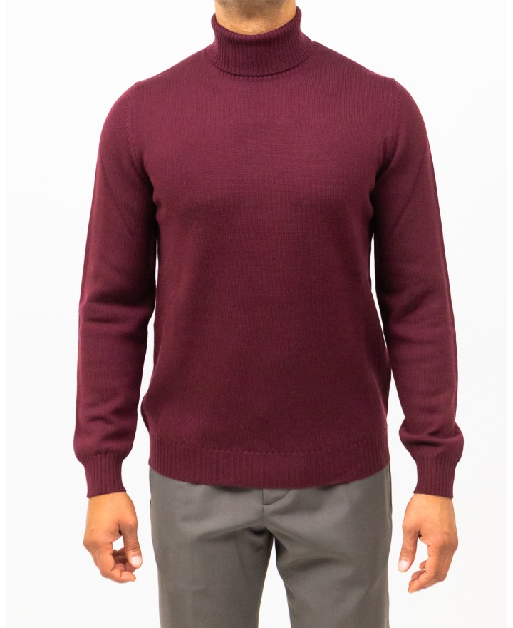 Mauro Ottaviani - Maglia Dolcevita Bordeaux Uomo A2204T 3X7 BORDEAUX I25