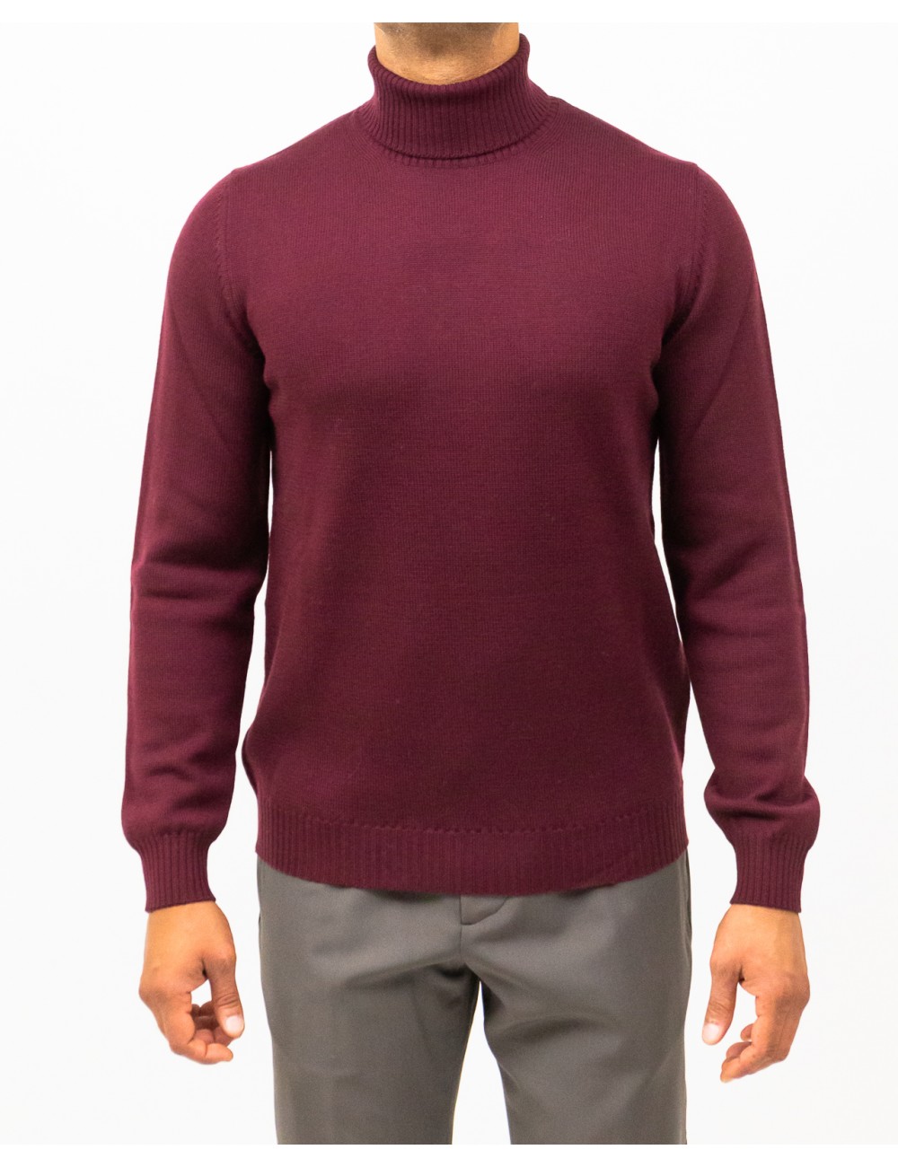 Mauro Ottaviani - Maglia Dolcevita Bordeaux Uomo A2204T 3X7 BORDEAUX I25