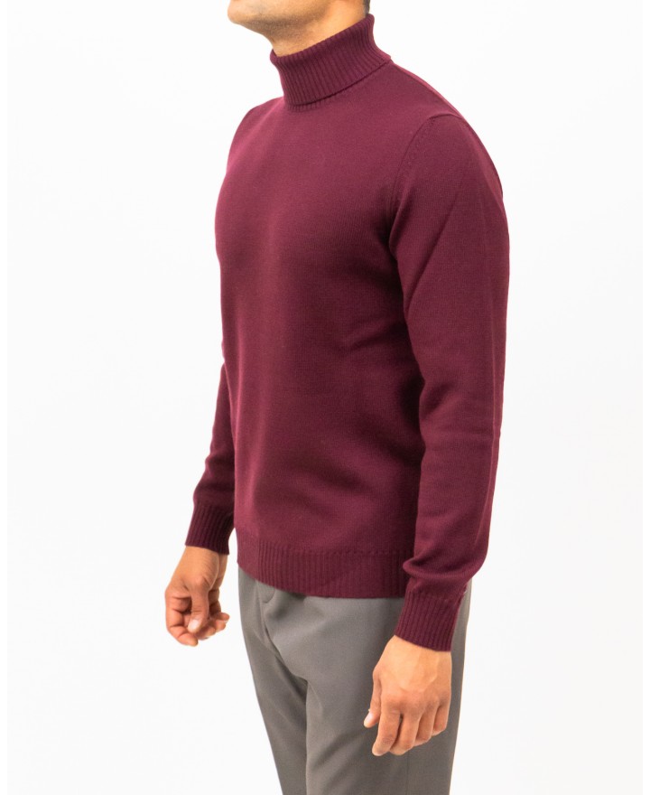 Mauro Ottaviani - Maglia Dolcevita Bordeaux Uomo A2204T 3X7 BORDEAUX I25