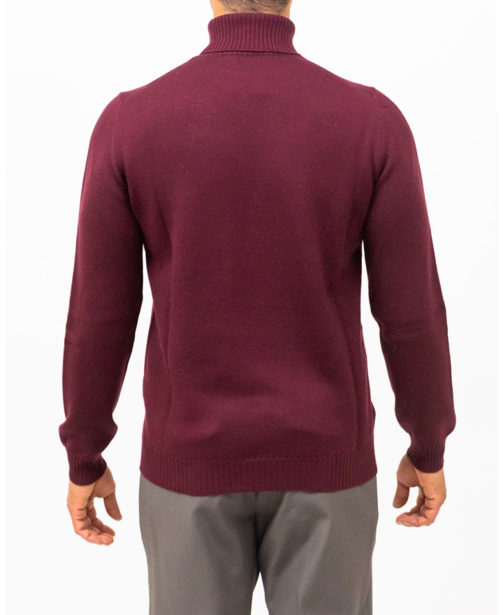 Mauro Ottaviani - Maglia Dolcevita Bordeaux Uomo A2204T 3X7 BORDEAUX I25