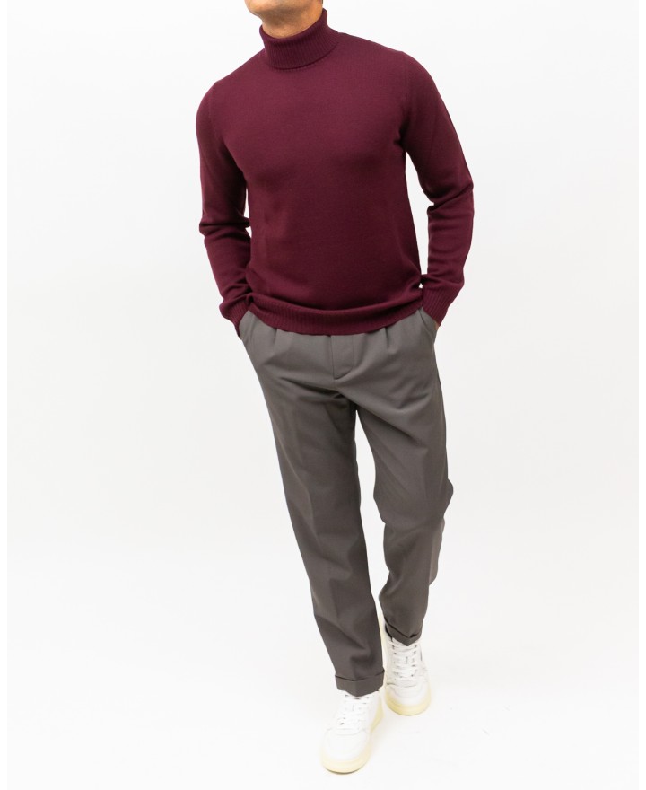 Mauro Ottaviani - Maglia Dolcevita Bordeaux Uomo A2204T 3X7 BORDEAUX I25