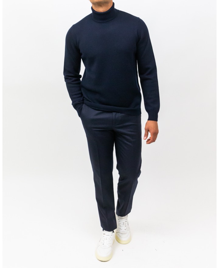 Mauro Ottaviani - Maglia Dolcevita Blu Navy Uomo A2204T 5X5 BLU NAVY I25