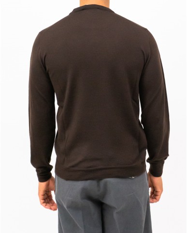 Mauro Ottaviani - Maglia Girocollo Marrone Uomo P001 E31572 CAFFE I25