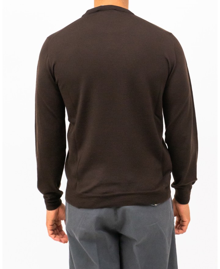 Mauro Ottaviani - Maglia Girocollo Marrone Uomo P001 E31572 CAFFE I25