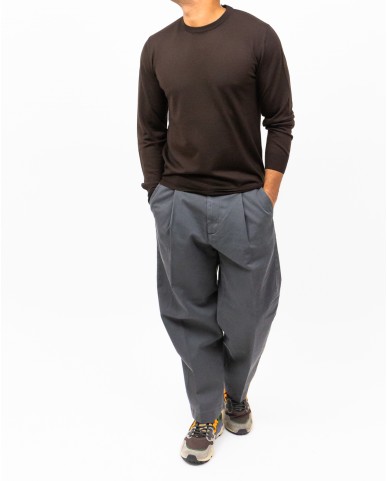 Mauro Ottaviani - Maglia Girocollo Marrone Uomo P001 E31572 CAFFE I25