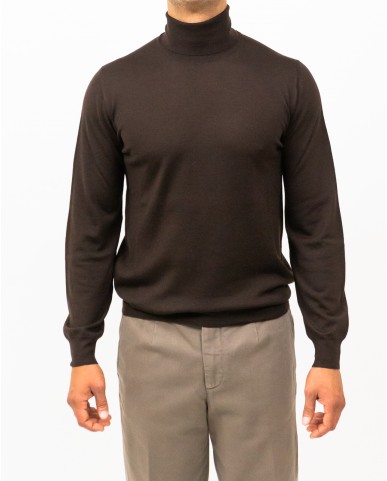 Mauro Ottaviani - Maglia Dolcevita Marrone Uomo P003 E31572 CAFFE I25