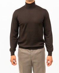 Mauro Ottaviani - Maglia Dolcevita Marrone Uomo P003 E31572 CAFFE I25