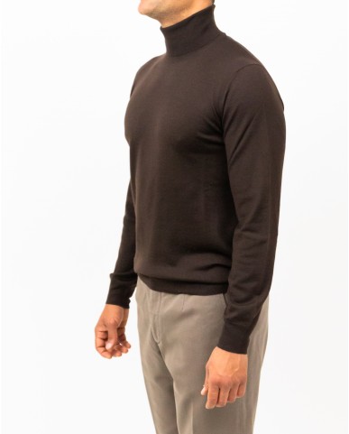 Mauro Ottaviani - Maglia Dolcevita Marrone Uomo P003 E31572 CAFFE I25