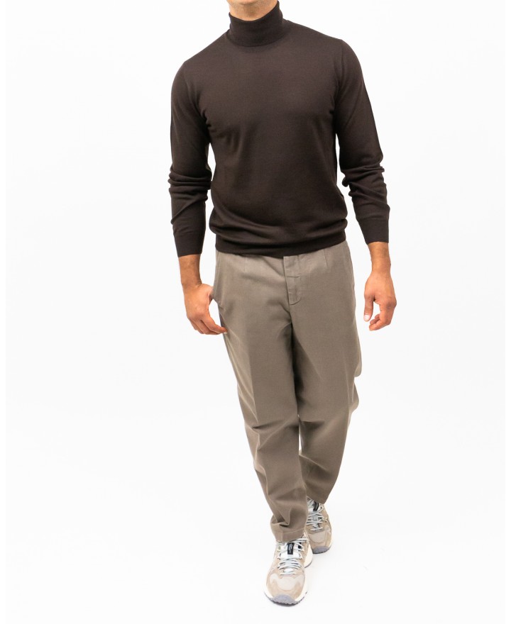 Mauro Ottaviani - Maglia Dolcevita Marrone Uomo P003 E31572 CAFFE I25