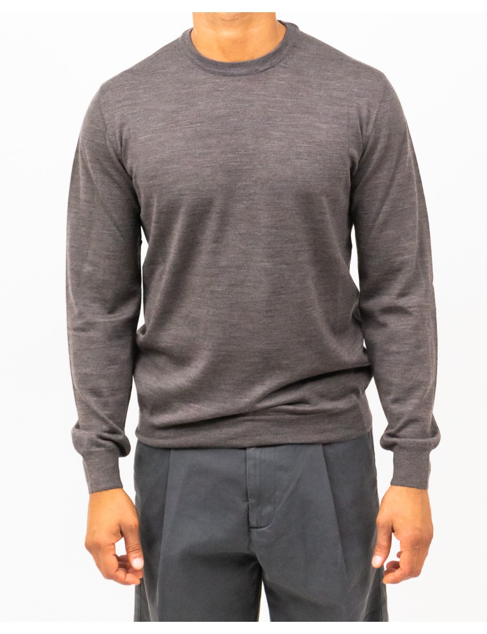 Mauro Ottaviani - Maglia Girocollo Tortora Uomo P001 31330 YAK I25