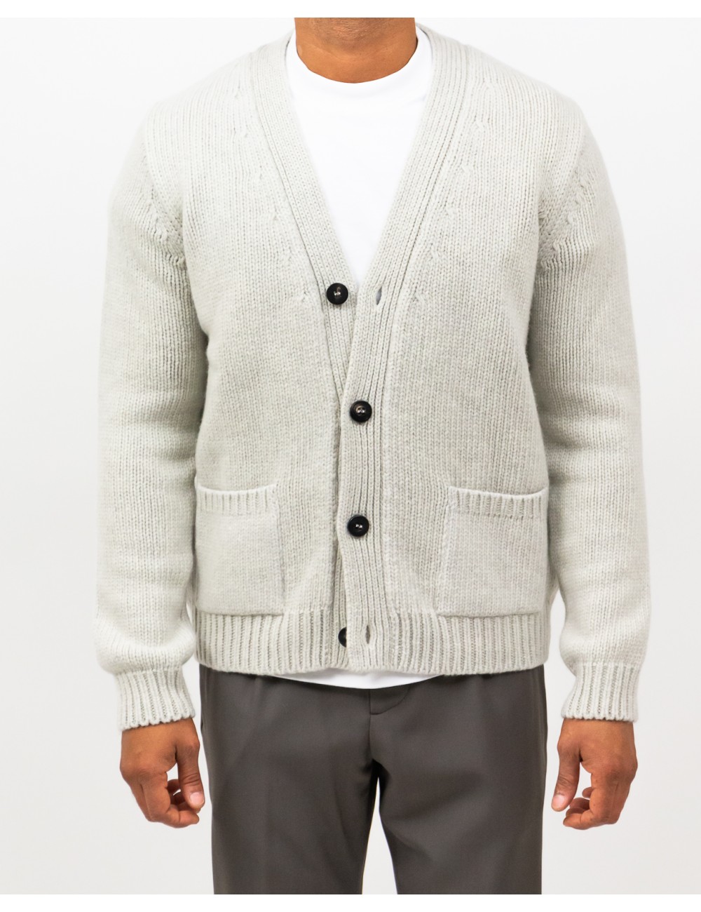 A Trip In A Bag - Cardigan Scollo V Beige Uomo ATF7310 100 LIGHT GR I25