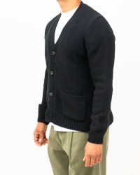 A Trip In A Bag - Cardigan Scollo V Nero Uomo ATF7310 100 BLACK I25