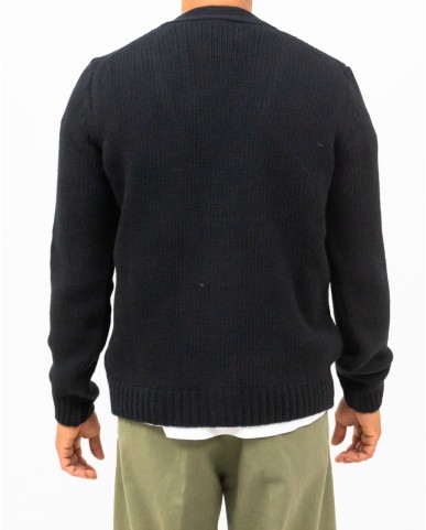 A Trip In A Bag - Cardigan Scollo V Nero Uomo ATF7310 100 BLACK I25