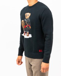 Polo Ralph Lauren - Maglia Bear Nera Uomo 710982140001 I25