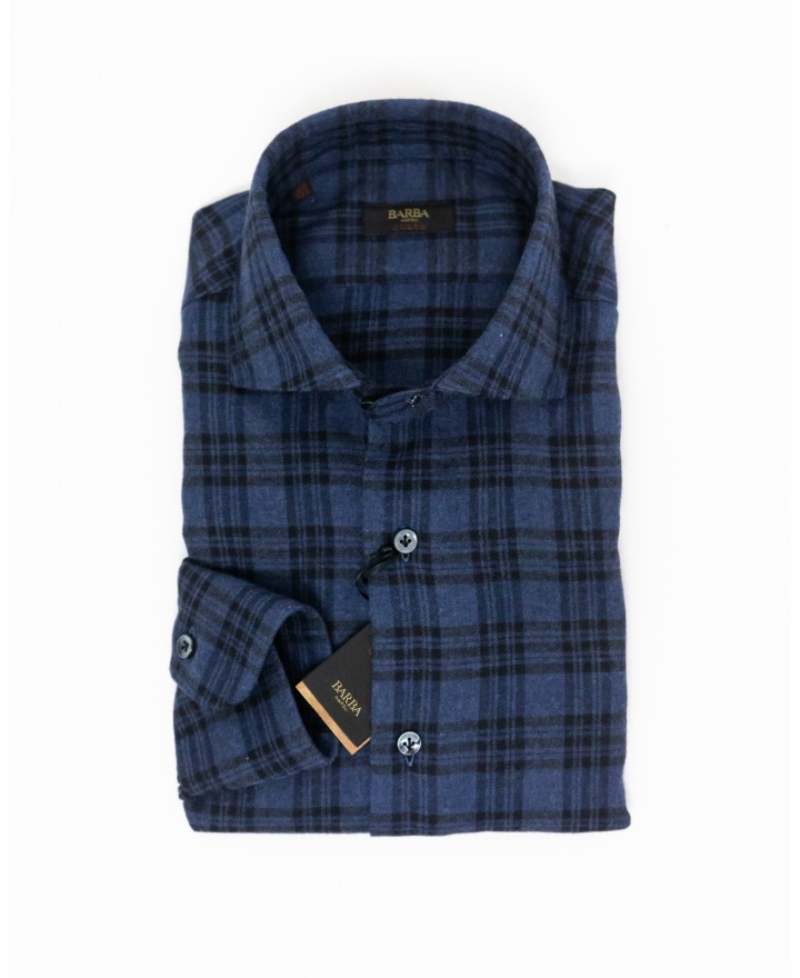 Barba - Camicia Culto Check Blu Uomo K1U13P0150107.X 01 I25