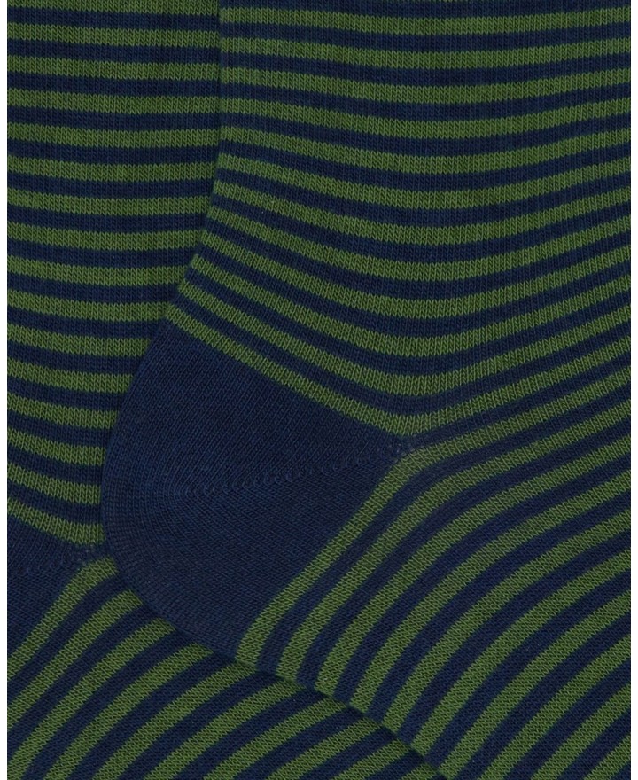 Gallo - Calze al Polpaccio Righe Windsor Verdi Uomo AP102902 31080 ROYAL I25