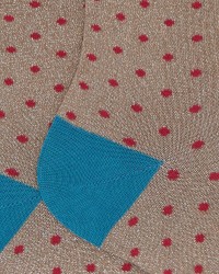 Gallo - Calze al Polpaccio Pois Lurex Tortora Donna AP512108 11072 TARTU I25