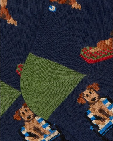 Gallo - Calze al Ginocchio Cani Blu Uomo AP516285 13105 ROYAL I25