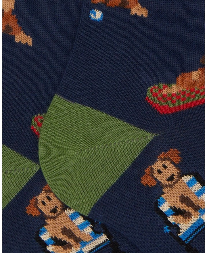 Gallo - Calze al Ginocchio Cani Blu Uomo AP516285 13105 ROYAL I25