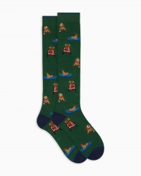 Gallo - Calze al Ginocchio Cani Verdi Uomo AP516285 14777 BASIL I25