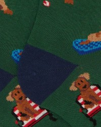 Gallo - Calze al Ginocchio Cani Verdi Uomo AP516285 14777 BASIL I25