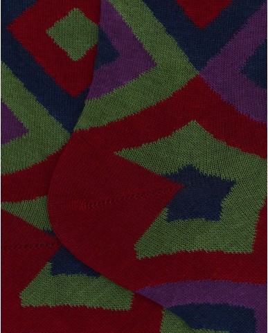 Gallo - Calze al Ginocchio Rombi Amaranto Uomo AP516308 13811 AMARA I25