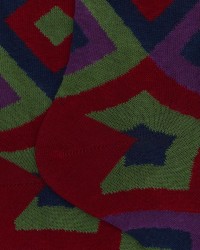 Gallo - Calze al Ginocchio Rombi Amaranto Uomo AP516308 13811 AMARA I25