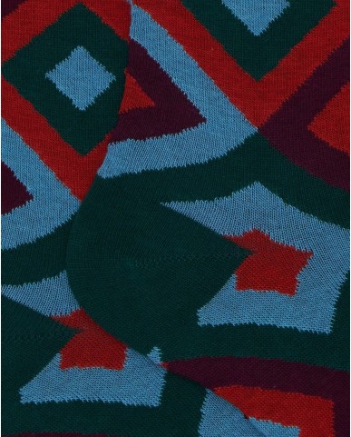 Gallo - Calze al Ginocchio Rombi Eucalipto Uomo AP516308 14728 EUCAL I25