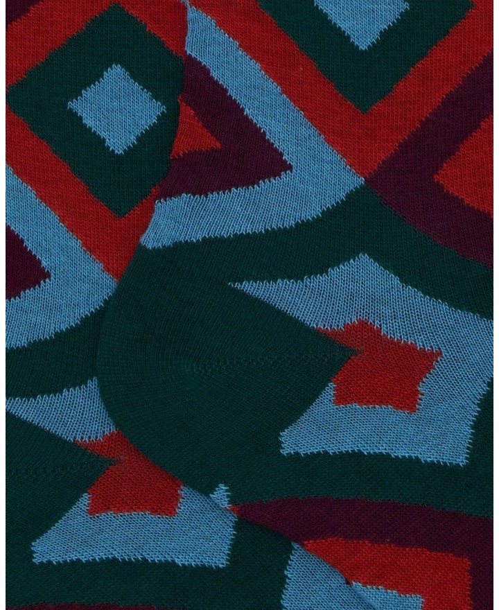 Gallo - Calze al Ginocchio Rombi Eucalipto Uomo AP516308 14728 EUCAL I25