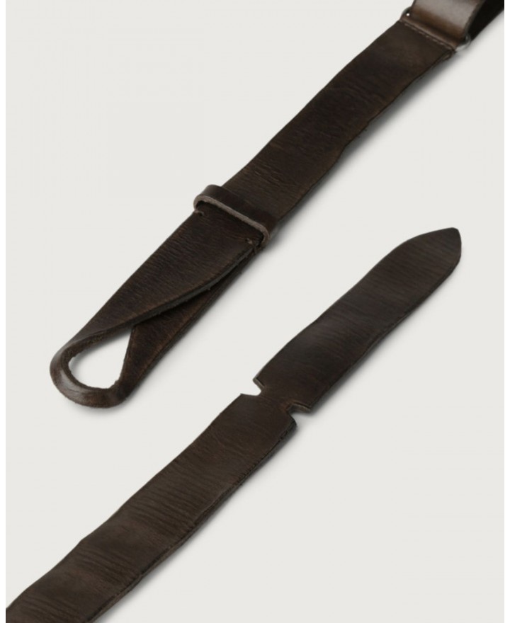 Orciani - NoBuckle Dive Brown Leather Belt for Men NB0005 DIV TMO CON