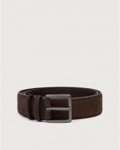 Orciani - Cintura Classica Nabucco Suede Marrone Uomo U08279 NAB TMO CON