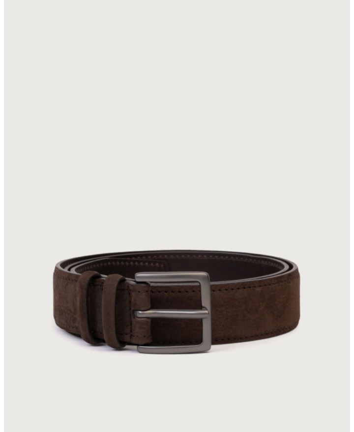 Orciani - Cintura Classica Nabucco Suede Marrone Uomo U08279 NAB TMO CON
