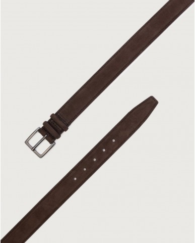 Orciani - Cintura Classica Nabucco Suede Marrone Uomo U08279 NAB TMO CON