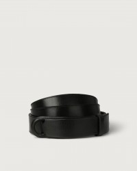 Orciani - NoBuckle Dive Black Leather Belt for Men NB0005 DIV NER CON