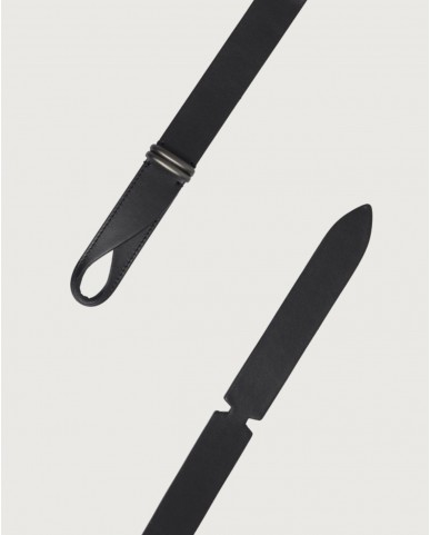 Orciani - Cintura NoBuckle Alba Pelle Nera Uomo NB0128 ALB NERO CON