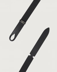 Orciani - NoBuckle Alba Black Leather Belt for Men NB0128 ALB NERO CON