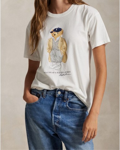 Polo Ralph Lauren - T-shirt Bear Bianca Donna 211971752001 I25