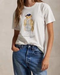 Polo Ralph Lauren - T-shirt Bear Bianca Donna 211971752001 I25