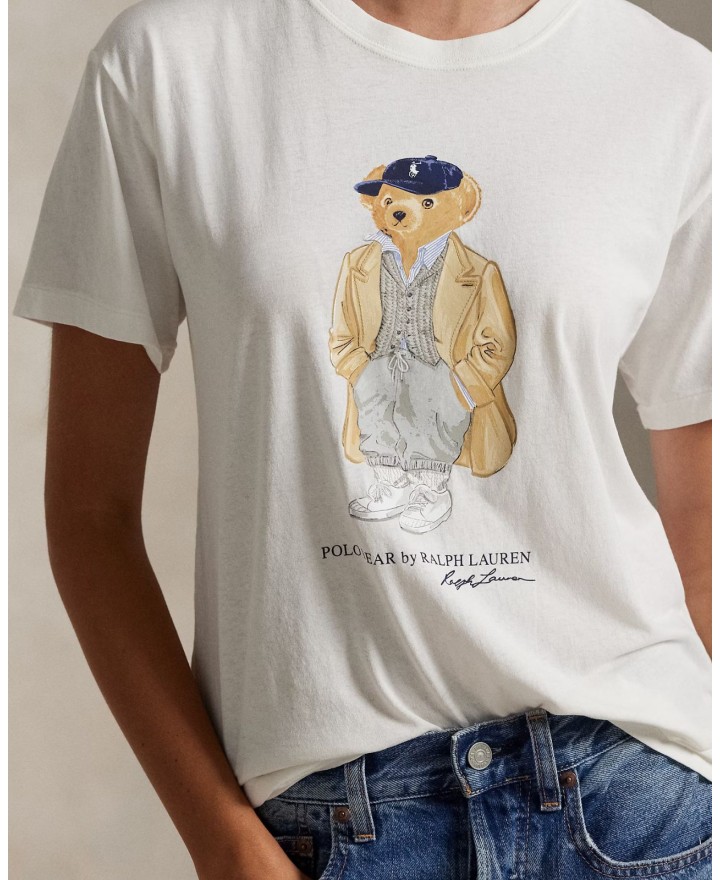 Polo Ralph Lauren - T-shirt Bear Bianca Donna 211971752001 I25