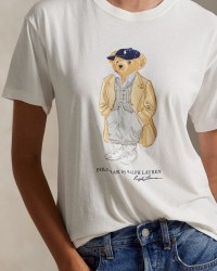 Polo Ralph Lauren - T-shirt Bear Bianca Donna 211971752001 I25