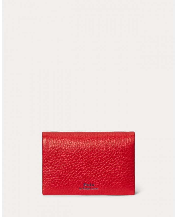 Polo Ralph Lauren - Red Hammered Leather Wallet 427949873007 I25