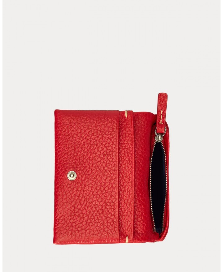 Polo Ralph Lauren - Red Hammered Leather Wallet 427949873007 I25