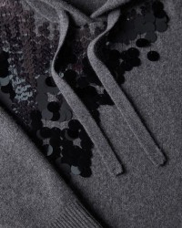 Roberto Collina - Felpa Paillettes Grigia Donna F22007 18 GRIGIO I25