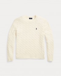 Polo Ralph Lauren - Maglia Girocollo Treccia Crema Uomo 710876762010 I25