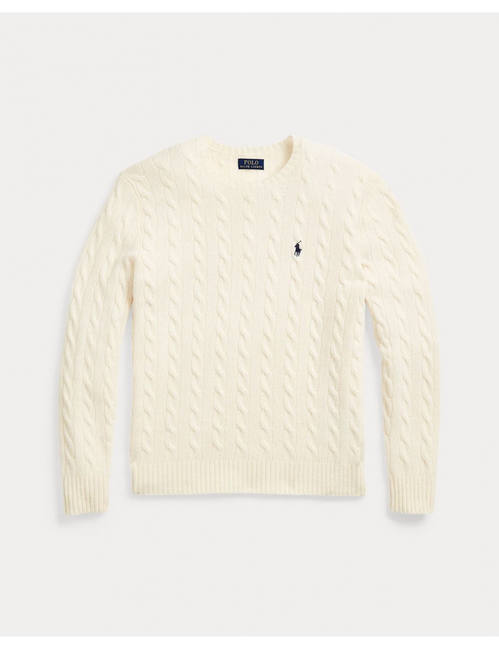 Polo Ralph Lauren - Maglia Girocollo Treccia Crema Uomo 710876762010 I25