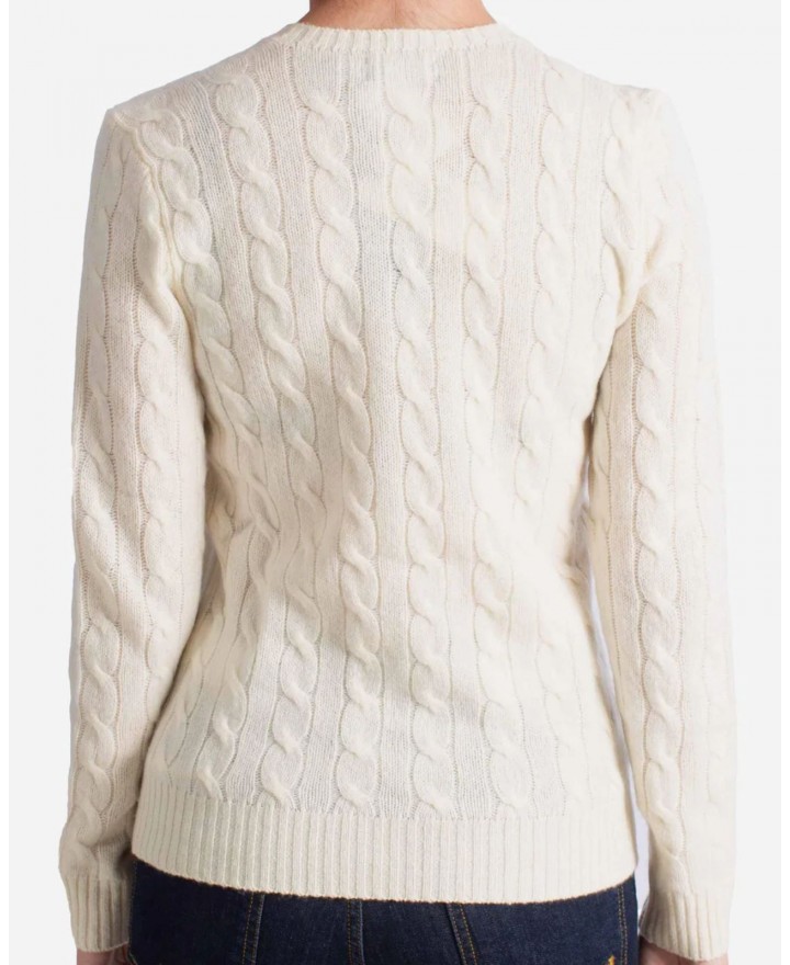 Polo Ralph Lauren - Maglia Treccia Bianca Donna 211971865001 I25