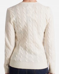 Polo Ralph Lauren - Maglia Treccia Bianca Donna 211971865001 I25