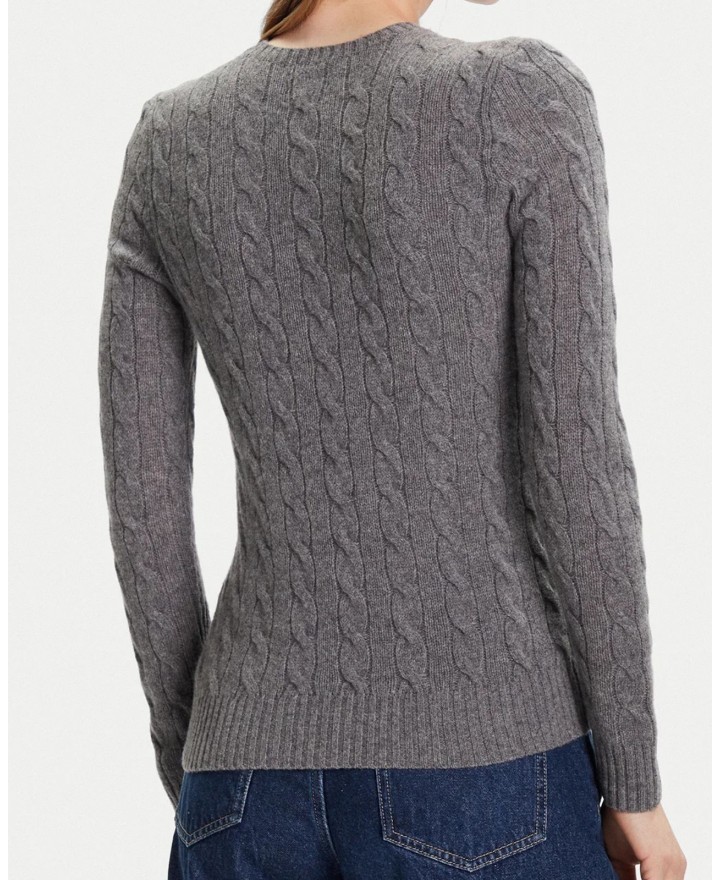 Polo Ralph Lauren - Women's Gray Cable Knit Sweater 211971865501 I25