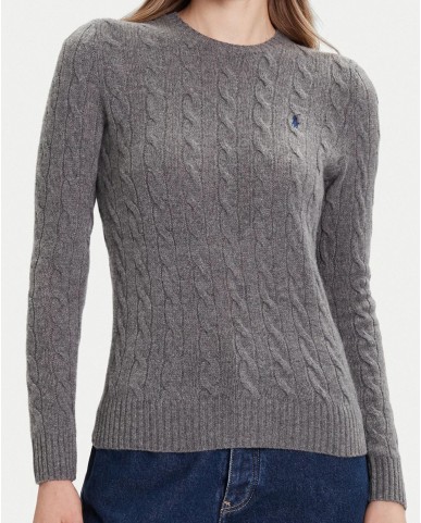 Polo Ralph Lauren - Women's Gray Cable Knit Sweater 211971865501 I25